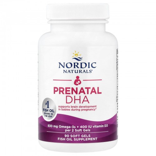 Nordic Naturals, пренатальная ДГК, без добавок, 830 мг, 90 капсул Nordic Naturals, пренатальная ДГК, без добавок, 830 мг, 90 капсул